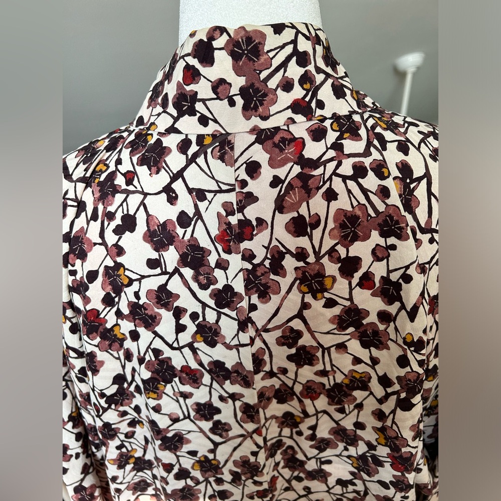 Beautiful Vintage Purple white floral Lightweight Kimono Summer Sakura Flower - Picture 3 of 9